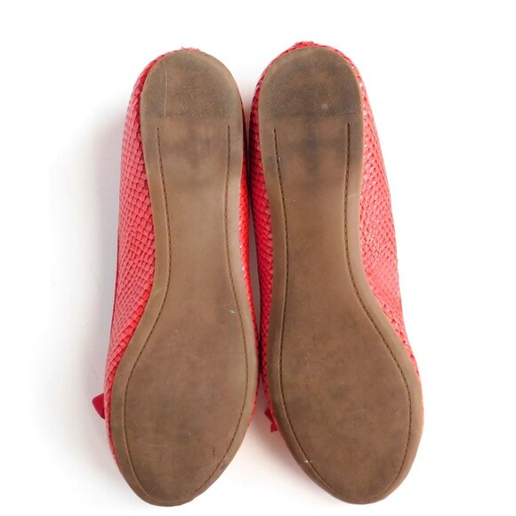 Steve Madden Snake Animal Ballet Flats with Bow Pink  Size 9 M - Picture 9 of 12